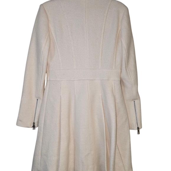 GUESS Women's Cream Double-Breasted Coat - Picture 2 of 7